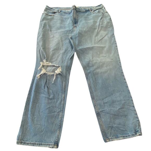 Abercrombie & Fitch Curve Love The 90’s Straight Ultra High Rise Jeans Size 24 - Picture 1 of 7